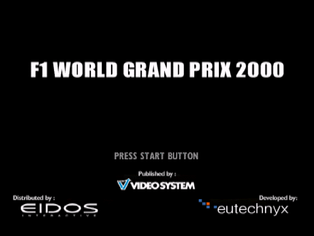 F1 World Grand Prix title screen for Playstation